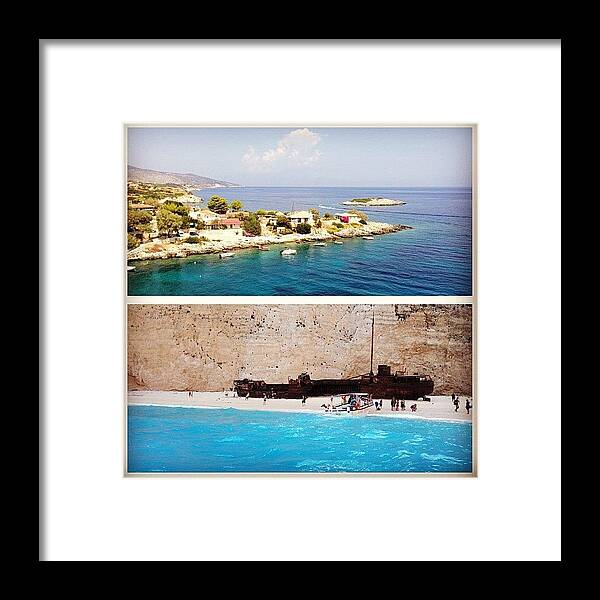 Skinari Framed Print featuring the photograph #greece #grecia #zakynthos #zante by Lorena Chavarro