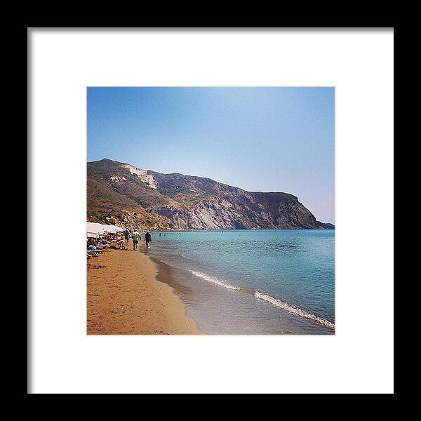 Summer Framed Print featuring the photograph #greece #zante #zakynthos #beach by Lorena Chavarro