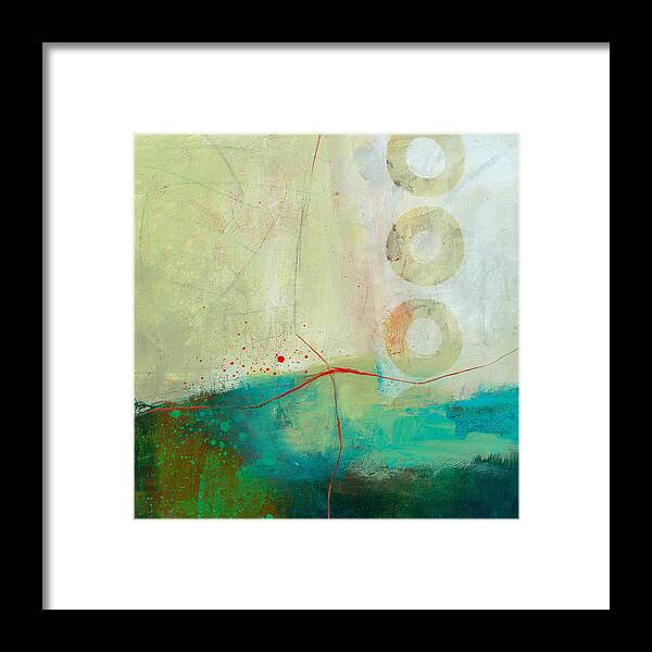 Acrylic Framed Print featuring the painting Green and Red 2 by Jane Davies