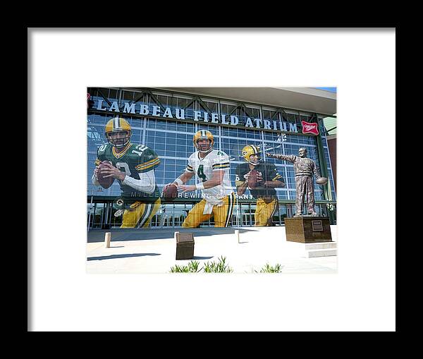 Bret Favre Framed Print featuring the photograph Green Bay Packers Lambeau Field by Joe Hamilton