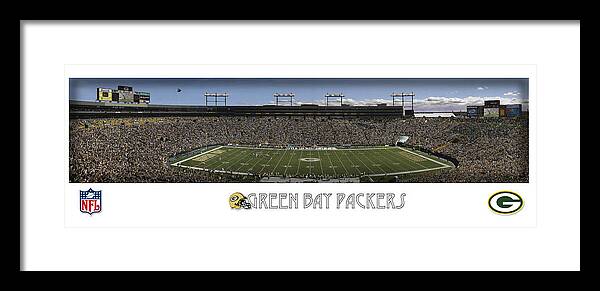 Green Bay Framed Print featuring the photograph Green Bay Packers Panorama by Retro Images Archive