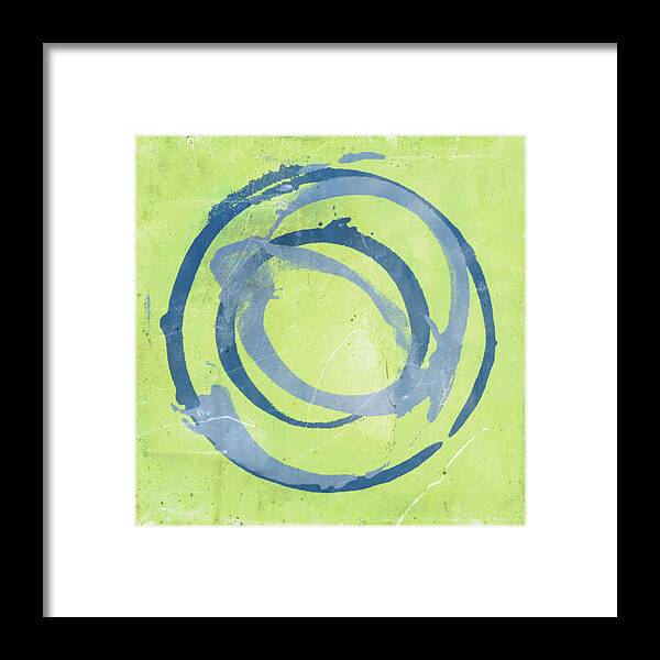 Green Framed Print featuring the painting Green Blue by Julie Niemela