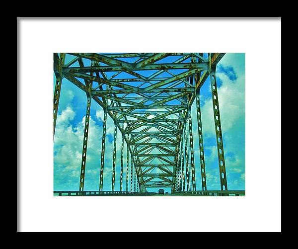 Green Bridge Framed Print featuring the photograph Green Bridge by Deborah Lacoste
