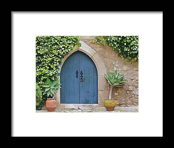Abandon Framed Print featuring the photograph Green Castle Door of Obidos by David Letts