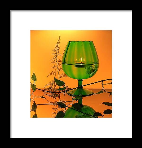 Still Life Framed Print featuring the photograph Green glass IX by Andrei SKY