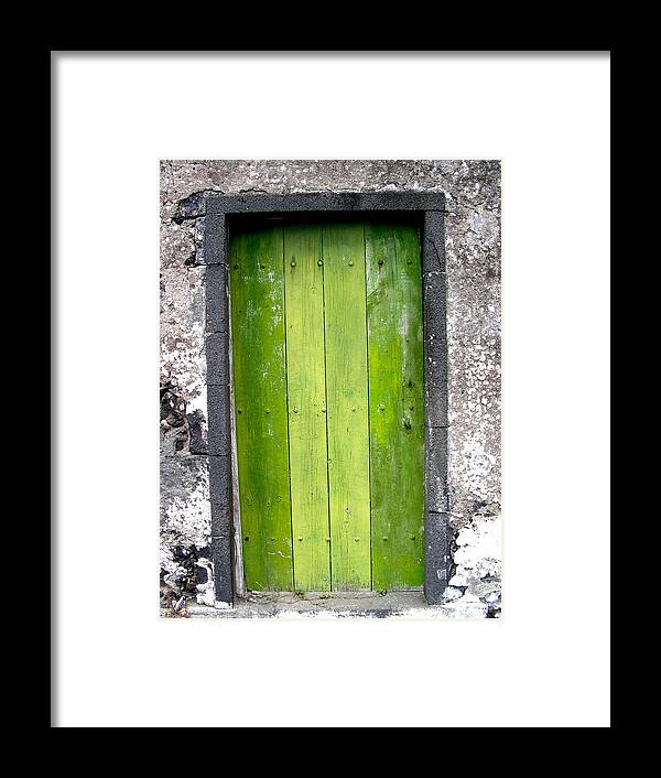 Green Framed Print featuring the digital art Green by Jean Wolfrum