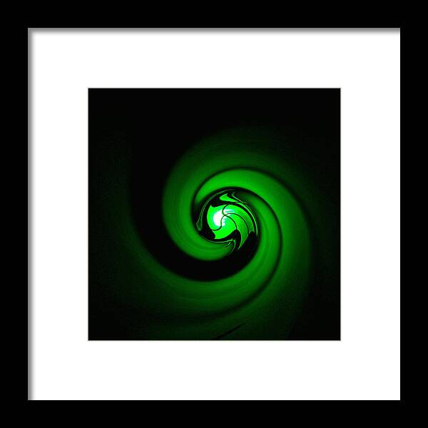 Green Framed Print featuring the photograph Green Lantern by Art Block Collections