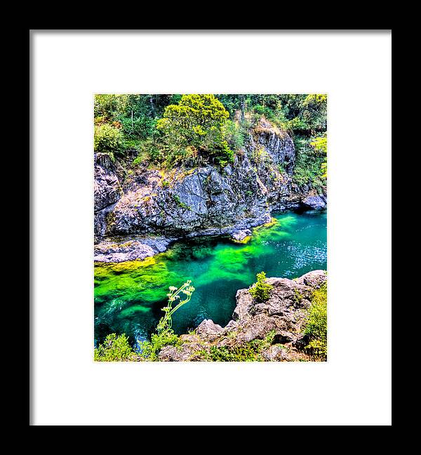 Green Framed Print featuring the photograph Green River by Jonny D