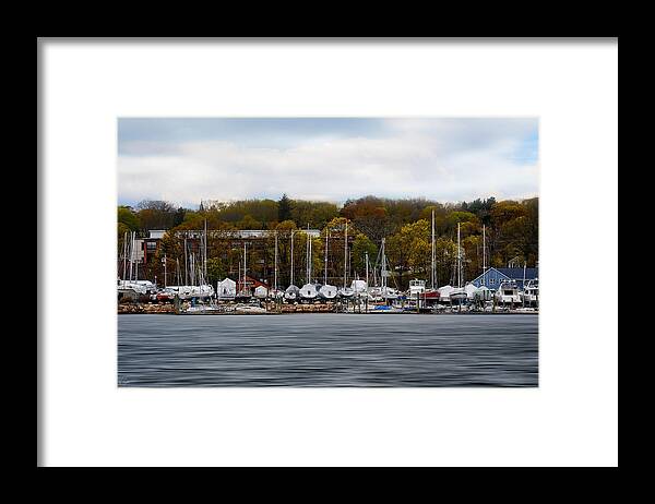 Rhode Island Framed Print featuring the photograph Greenwich Harbor by Lourry Legarde