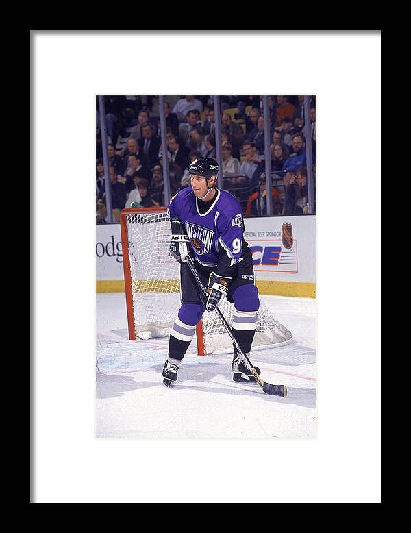 Crowd Framed Print featuring the photograph Gretzky At The All Star Game by B Bennett
