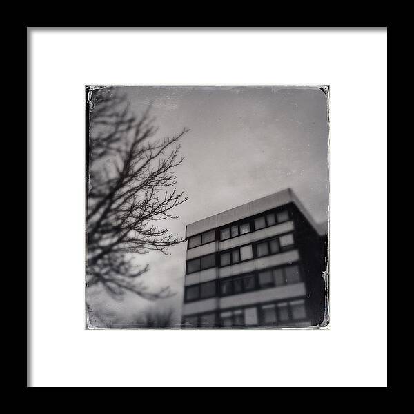 Grey Framed Print featuring the photograph Grey urban architecture by Matthias Hauser