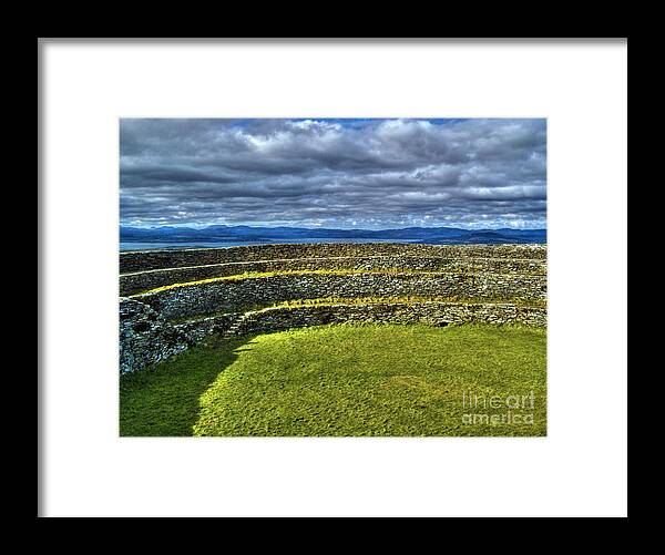 Grianan Of Aileach Framed Print featuring the photograph Grianan Of Aileach Fort by Nina Ficur Feenan