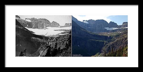 Glaciology Framed Print featuring the photograph Grinnell Glacier, Glacier Np, 19002008 by Science Source