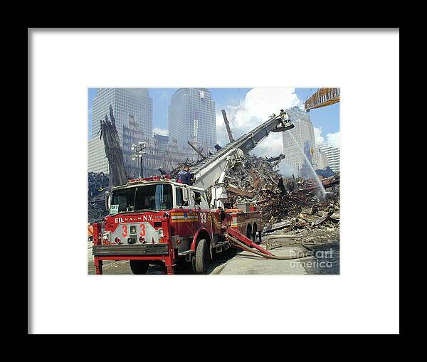 World Trade Center Framed Print featuring the photograph Ground Zero-1 by Steven Spak