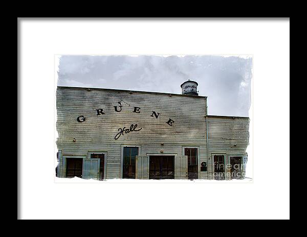 Gruene Hall.building Framed Print featuring the photograph Gruene Hall by Norma Warden