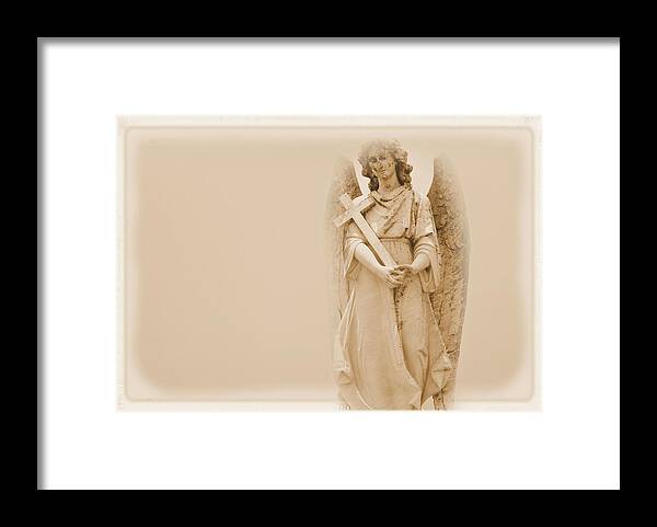 Angel Framed Print featuring the photograph Guardian Angel by Nadalyn Larsen