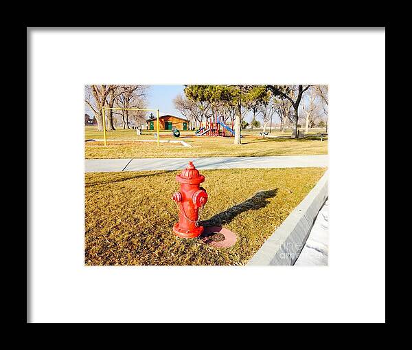 Guard Framed Print featuring the photograph Guarding the Playground by Richard W Linford