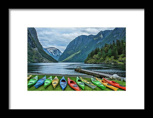 Bill Bachmann Framed Print featuring the photograph Gudvangen, Norway Fabulous Fjord Called by Bill Bachmann