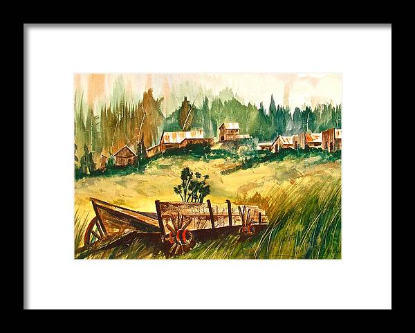 Ashcroft Framed Print featuring the painting Guess We'll Settle Here III by Frank SantAgata