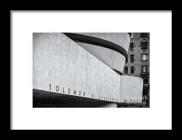 Art Framed Print featuring the photograph Guggenheim Museum BW Selenium by Jerry Fornarotto