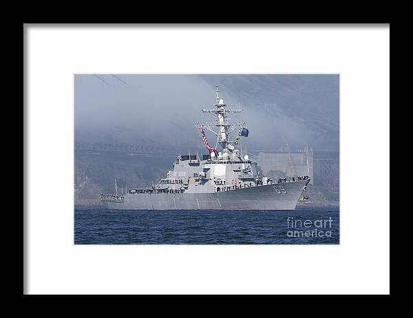 Milius Framed Print featuring the photograph Guided Missile Destroyer USS Milius by Rick Pisio