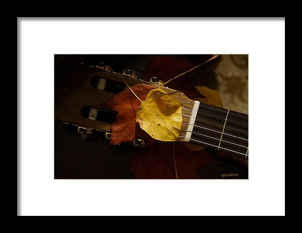 Guitar Framed Print featuring the photograph Guitar Autumn 4 by Mick Anderson