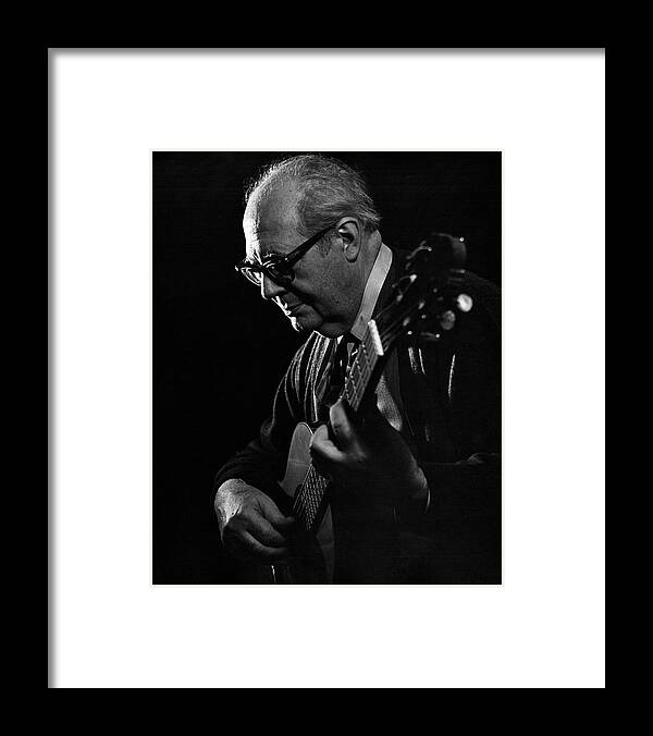 1 Person Framed Print featuring the photograph Guitarist Andres Segovia by Underwood Archives