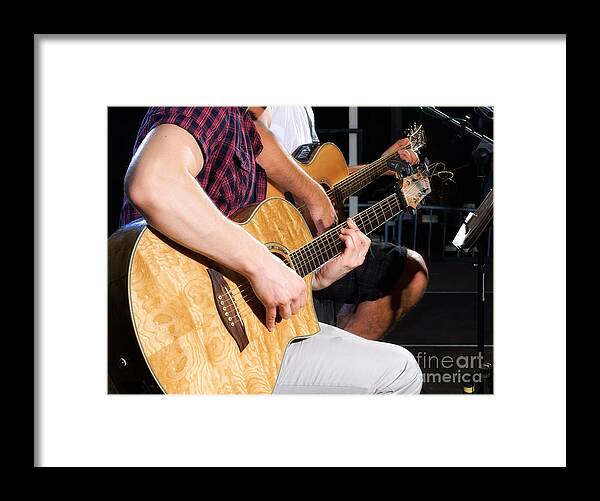 Rock Framed Print featuring the photograph Guitarists by Sinisa Botas