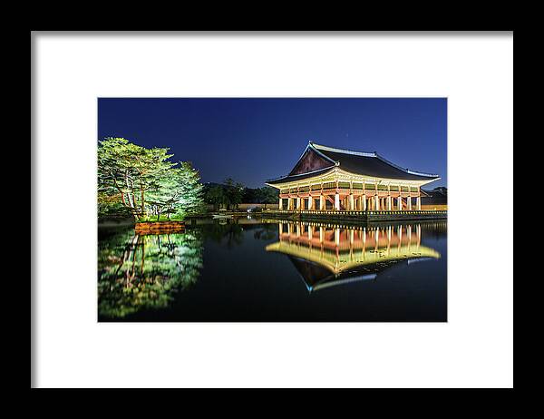 Gyeongbokgung Framed Print featuring the photograph Gyeongbokgung Palace by Sungjin Kim