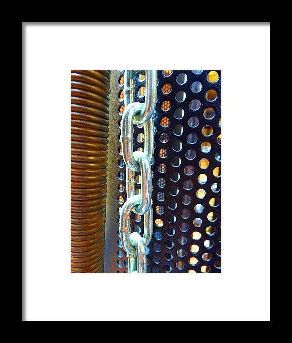 Threaded Framed Print featuring the photograph Gym Equip Pop 4 by Laurie Tsemak