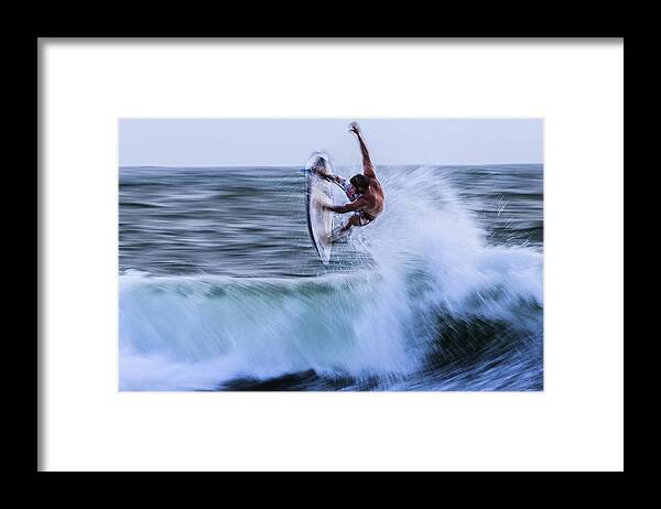 Surf Framed Print featuring the photograph Half 360 by Massimo Mei