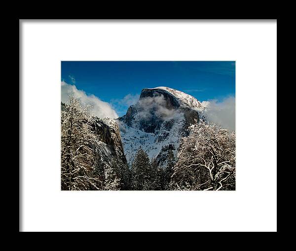 Yosemite Framed Print featuring the photograph Half Dome Winter by Bill Gallagher