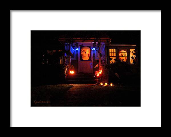 House Framed Print featuring the photograph Halloween by Aleksander Rotner