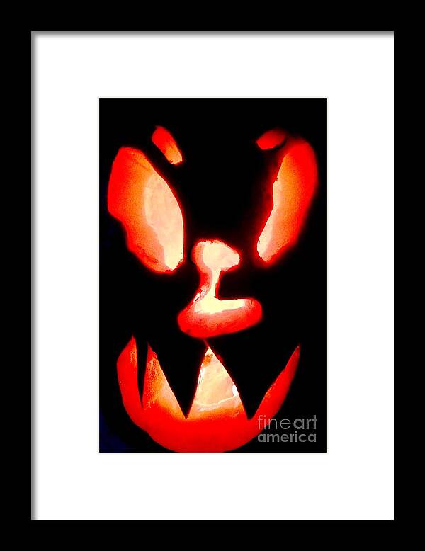 Halloween Framed Print featuring the photograph Halloween - Carved Pumpkin by Cristina Stefan
