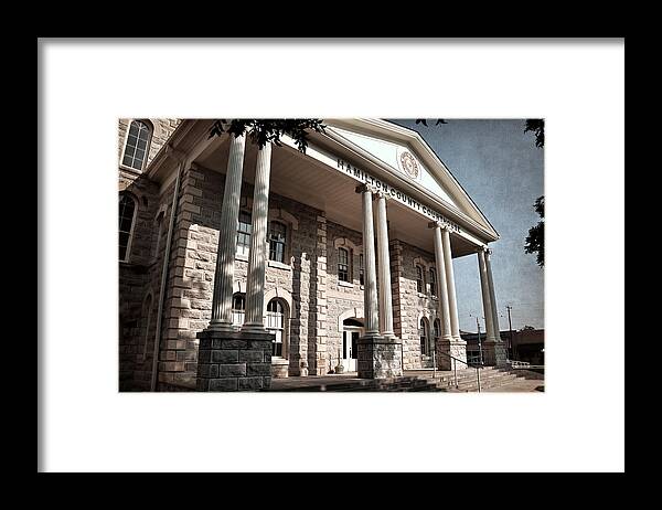 Joan Carroll Framed Print featuring the photograph Hamilton County Courthouse by Joan Carroll