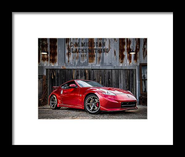 Red Framed Print featuring the digital art Hammer Time by Douglas Pittman