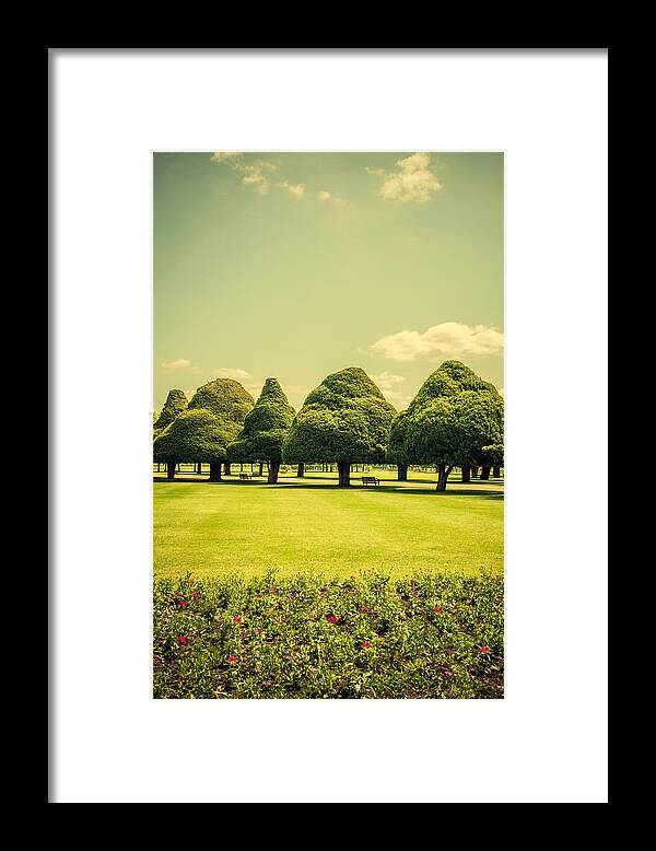 20th Centuary Garden Framed Print featuring the photograph Hampton Court Palace Gardens Summer Colours by Lenny Carter