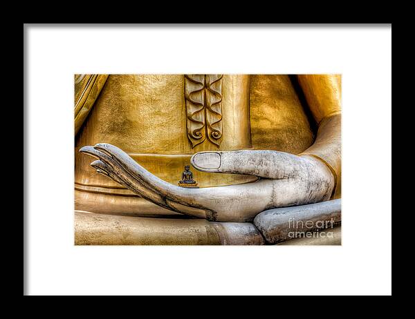 Buddha Framed Print featuring the photograph Hand of Buddha by Adrian Evans