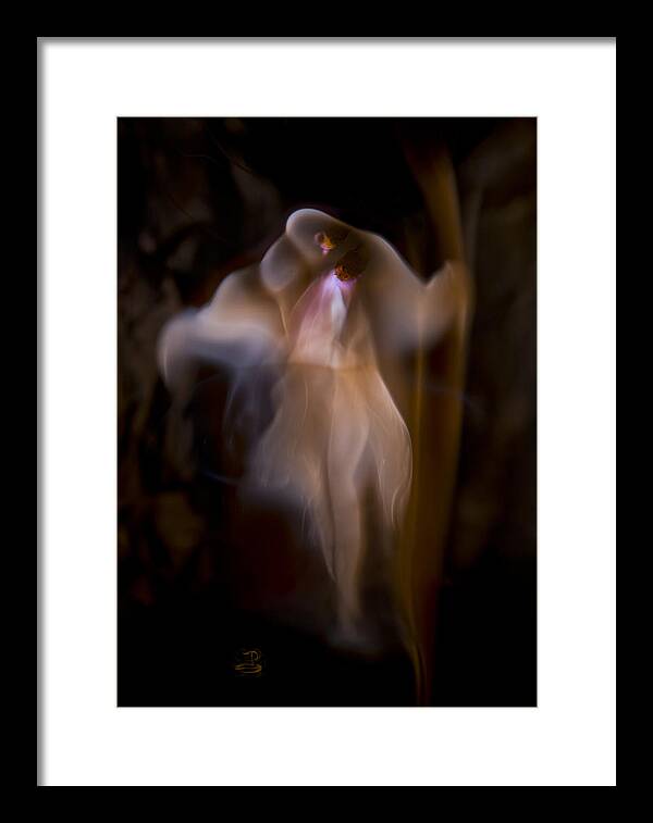 Heart Flame Framed Print featuring the photograph Heart Flame by Steven Poulton