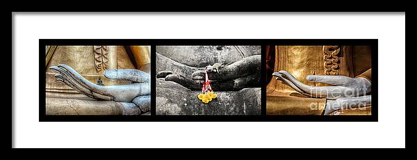 Temple Framed Print featuring the photograph Hands of Buddha by Adrian Evans