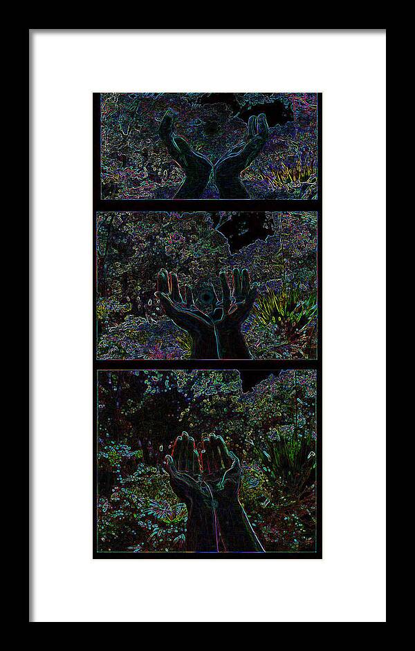 Ankya Klay Framed Print featuring the photograph Hands of Light by Ankya Klay
