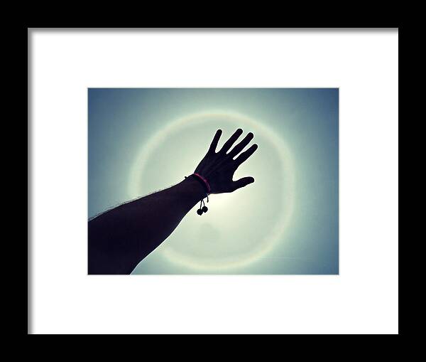 Hands Up Framed Print featuring the photograph Hands Up by Cyryn Fyrcyd