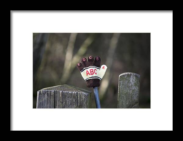Glove Framed Print featuring the photograph Handy by Spikey Mouse Photography