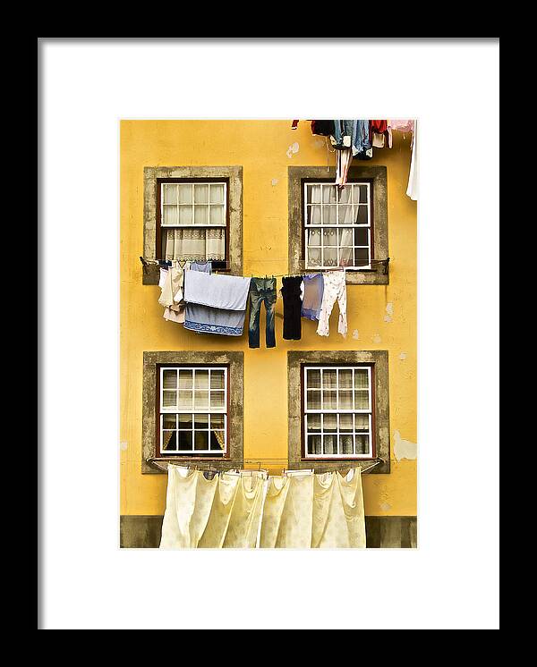 Art Framed Print featuring the photograph Hanging Clothes of Old World Europe by David Letts
