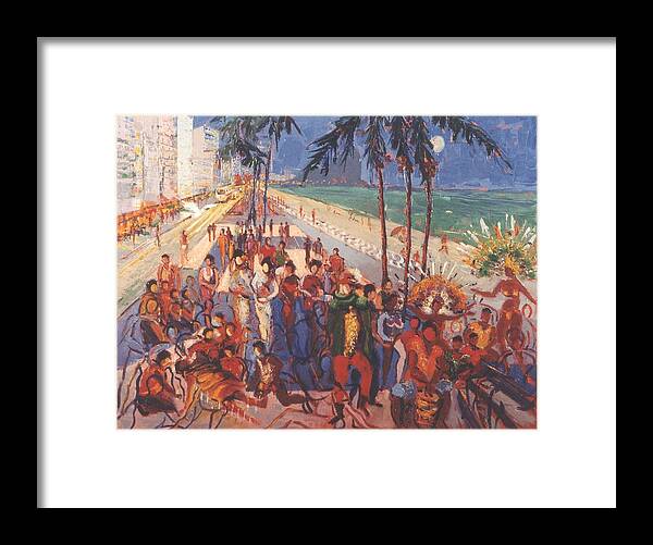 Rio De Janeiro Framed Print featuring the painting Happening by Walter Casaravilla