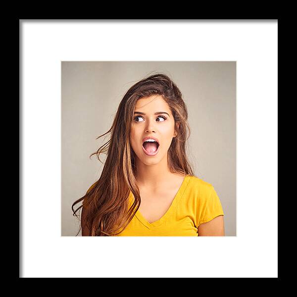 People Framed Print featuring the photograph Happiness is confidently being weird by PeopleImages