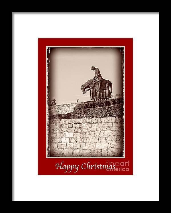 Italian Framed Print featuring the photograph Happy Christmas with St Francis by Prints of Italy