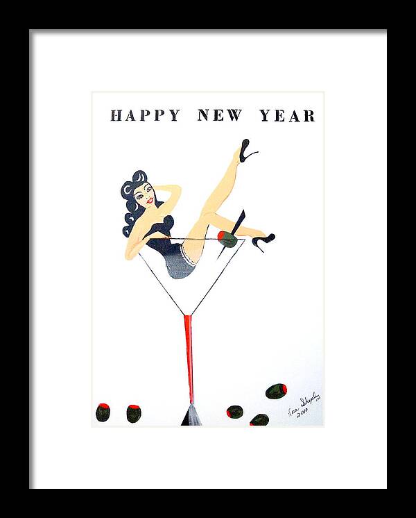 Happy New Year Framed Print featuring the painting Happy New Year by Nora Shepley