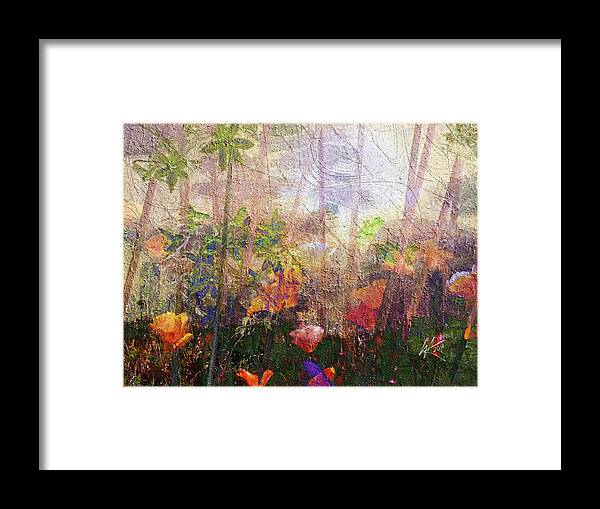 Happy Place Framed Print featuring the mixed media Happy Place by Kiki Art