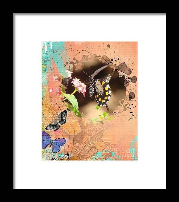 Butterfly Framed Print featuring the photograph Happy Spring by Linda Cox